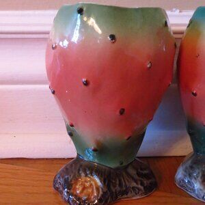 Vintage ceramic prickly pear cups from falcon 1970 Il Falco, Made in Italy